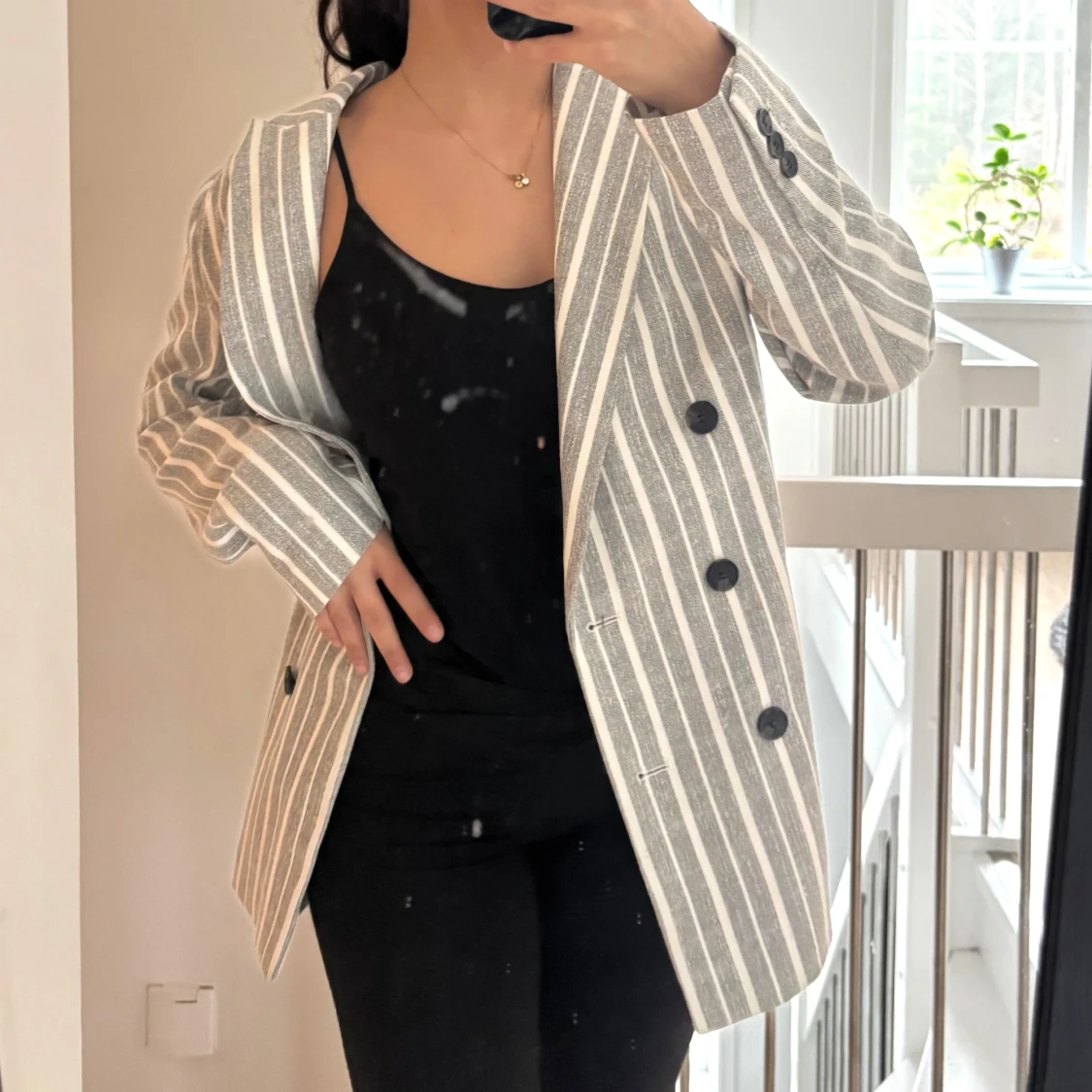 Grå vit Jacka / blazer  - 1