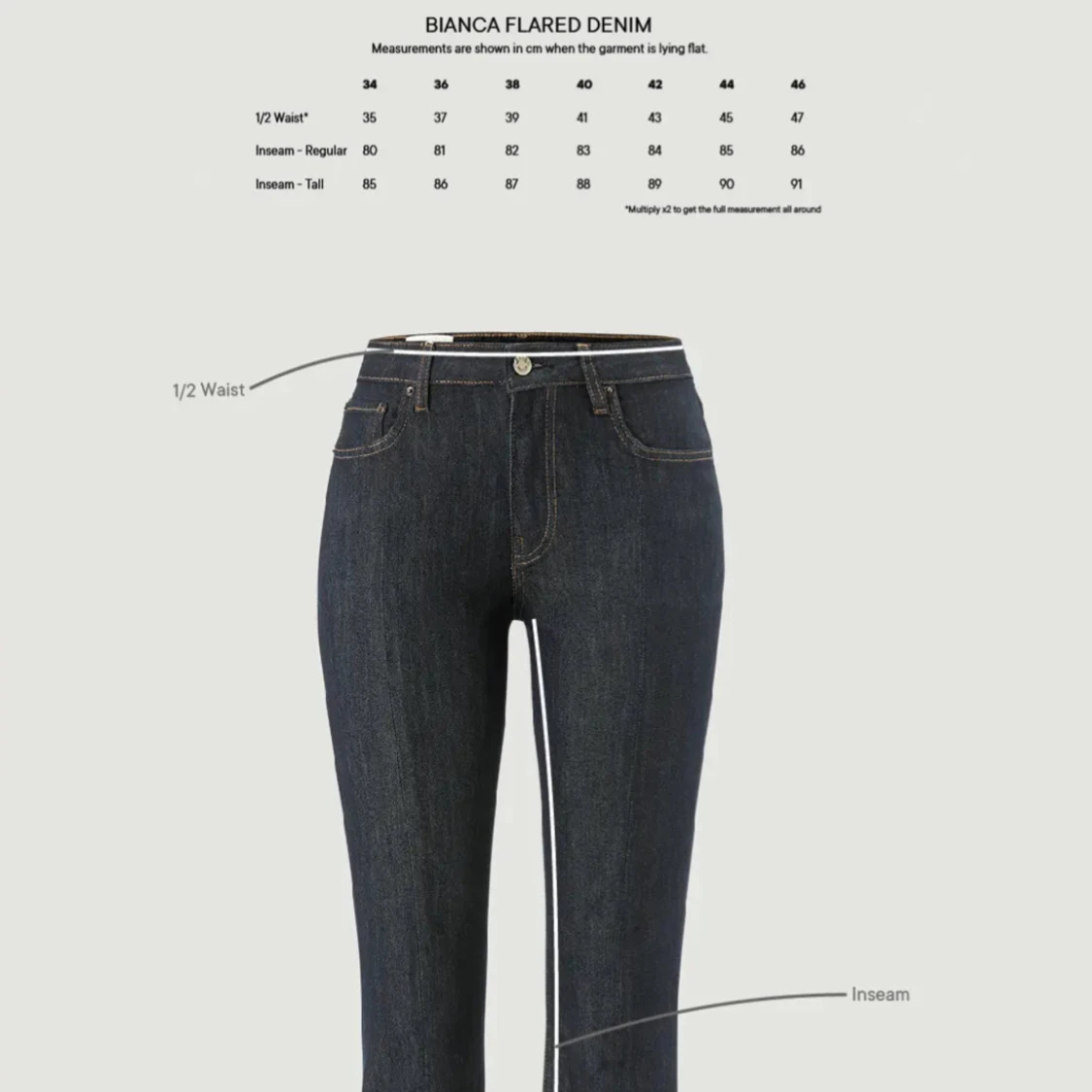 Mörkblå bootcut jeans - 3