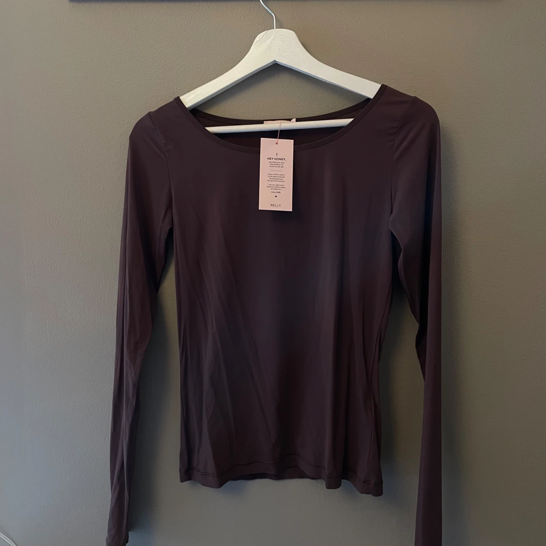 Brun långärmad topp från Nelly - 3