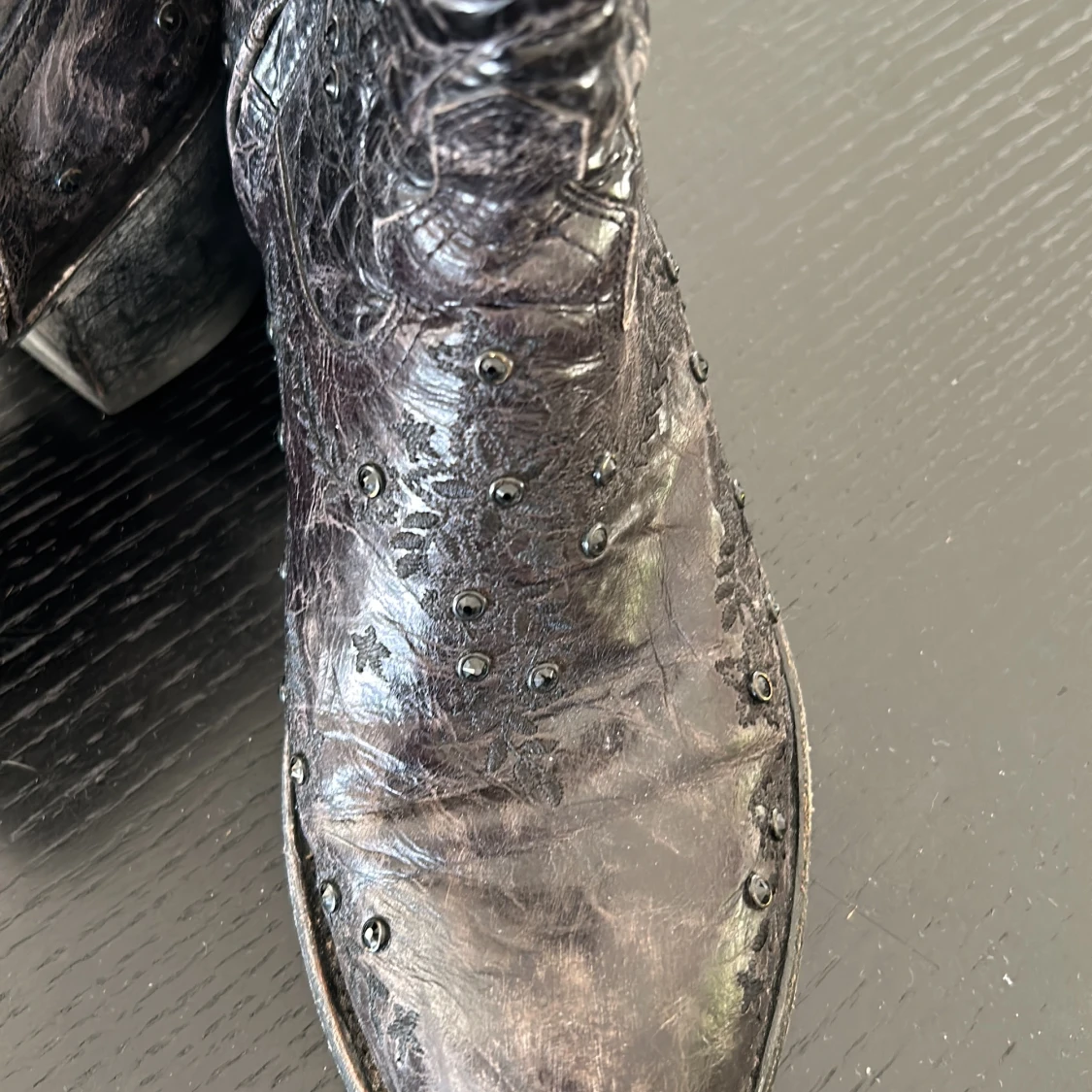 Svarta boots med nitar - 92