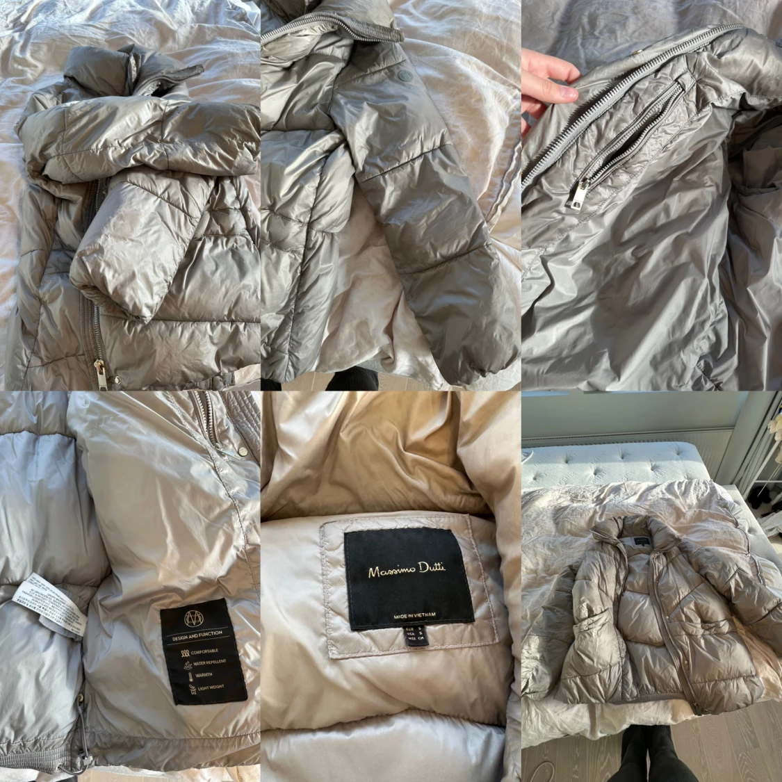 Grå dunjacka från Massimo Dutti - 2