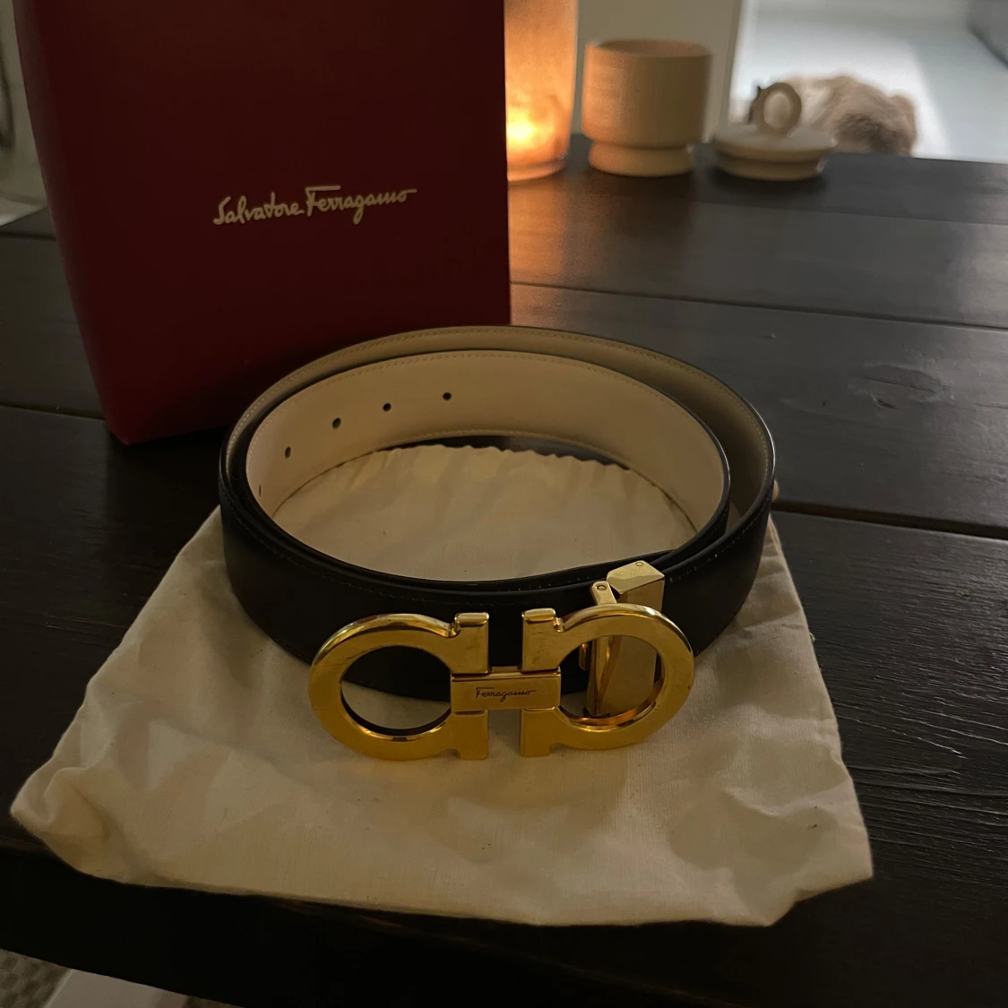 Ferragamo bälte reversible