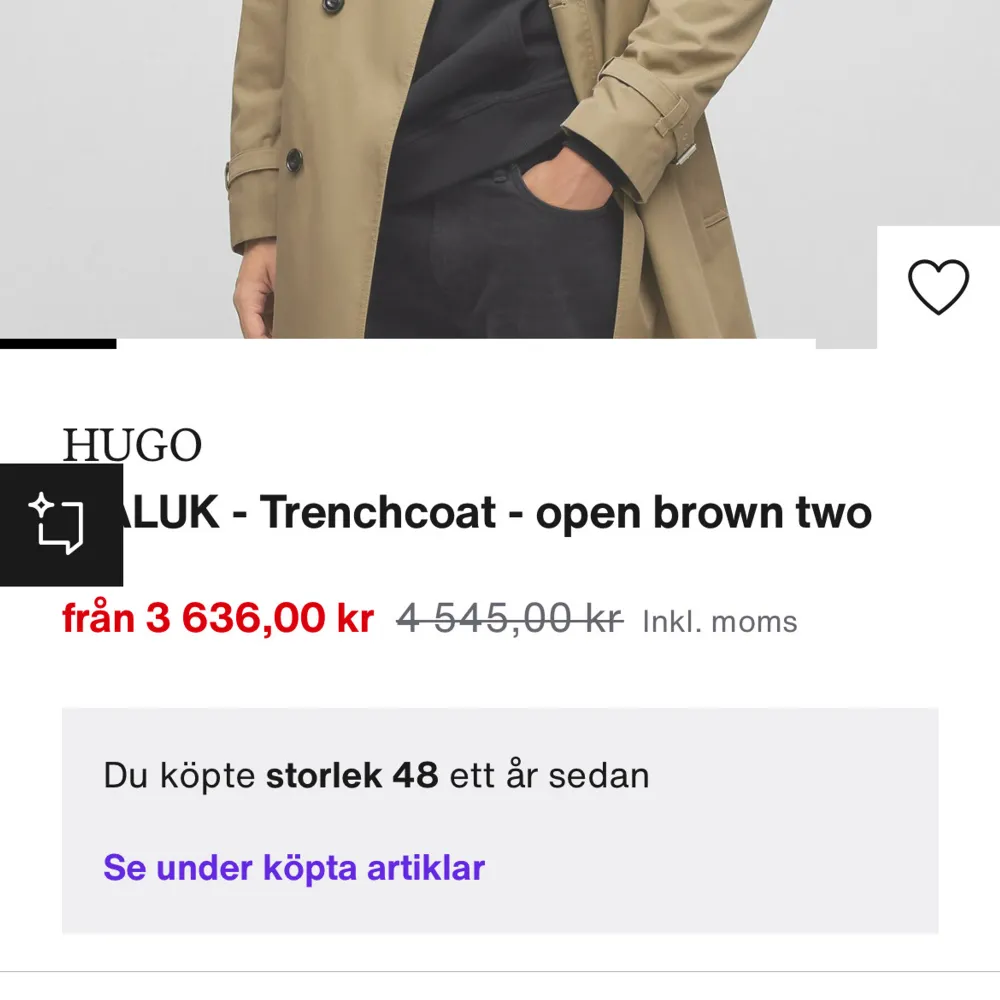 Säljer en snygg beige trenchcoat från Hugo Boss i väldigt bra skick, köpt från Zalando för 3965kr.. Jackor.