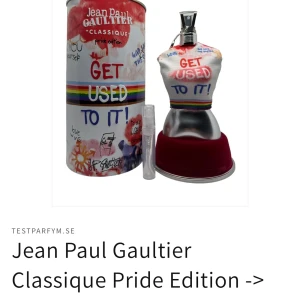 Sample av parfymen Pride edition från Jean Paul Gaultier  - 2ml sample av parfymen get used to it Pride edition. Perfekt om man vill testa doften innan man köper en större flaska 💫 