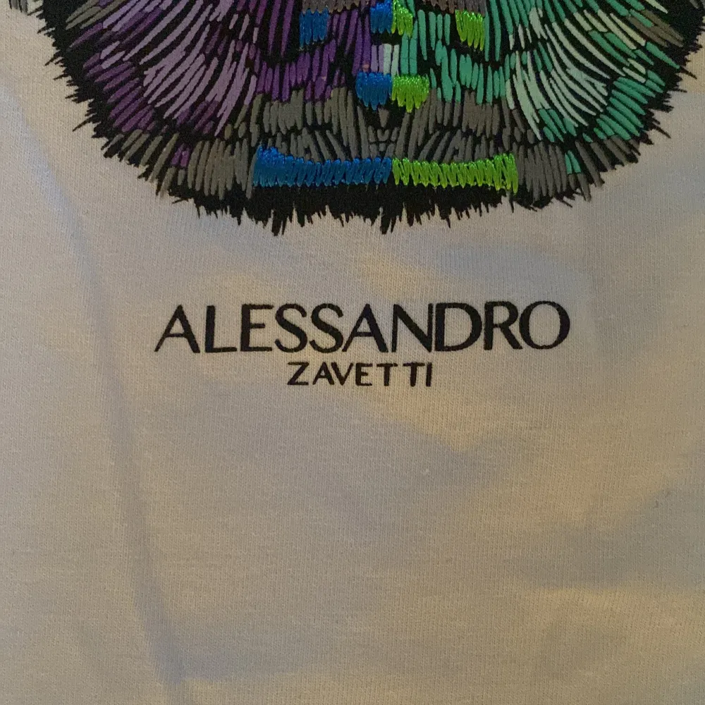 Säljer en snygg vit t-shirt från Alessandro Zavetti, väldigt lik kenzo. Bra skick nästan aldrig använd. Säljes pågrund av att den inte kommer till användning. Köpt för 500 i Spanien. Passar perfekt för dom som är runt 170-175. T-shirts.