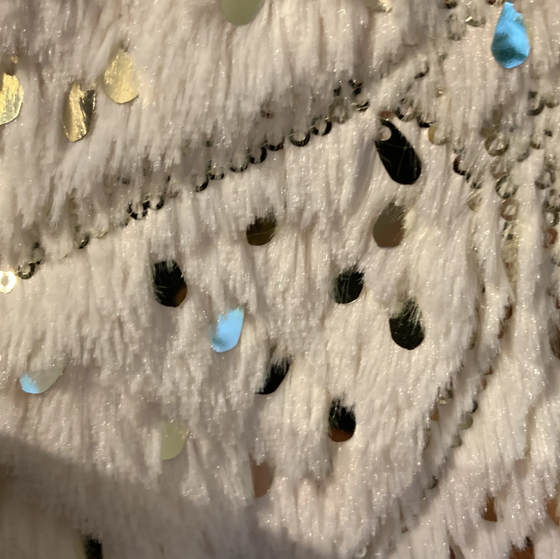 Vit paljettprydd bolerotopp från Lindex - 92