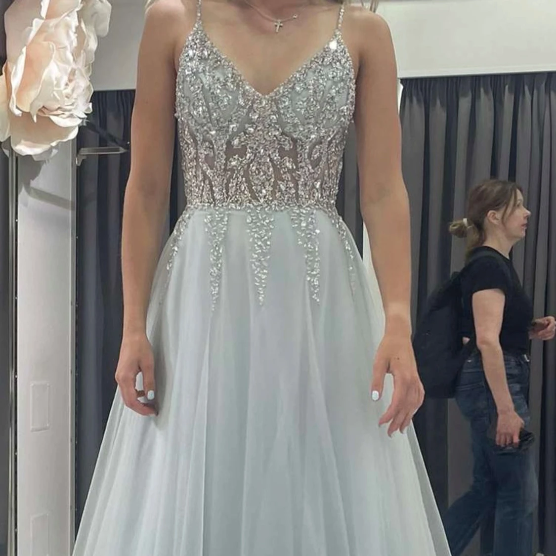 Ljusblå balklänning från Zazabella - 90