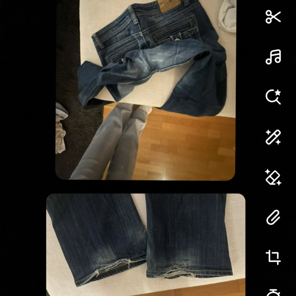 Lågmidjade bootcut jeans - 26