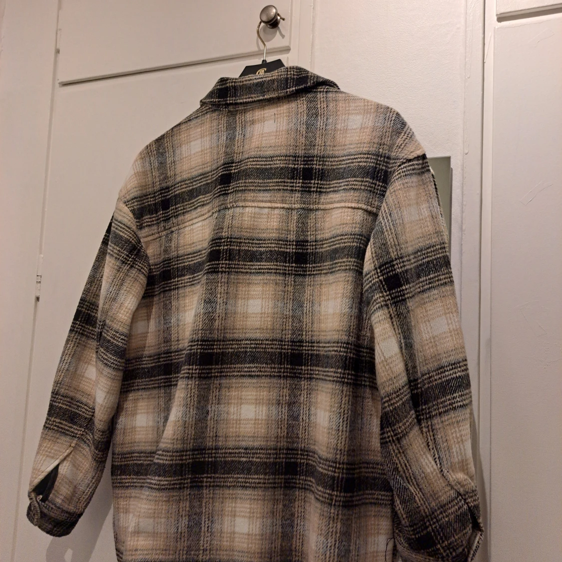 Skjortjacka beige/svart Ellos stl 34/36 - 90