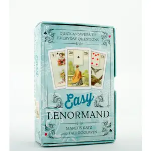 Originally developed in the nineteenth century and widely used in Europe, the Lenormand is a hugely popular form of fortunetelling for your romantic life, career, money, travel, and more. This fantastic kit includes a standard thirty-six card Lenormand deck and a helpful guidebook with card meanings and basic reading instructions. With tips and techniques for building up to the Grand Tableaux spread, the Easy Lenormand is the perfect kit for divining practical answers to everyday questions. 36 cards + guidebook