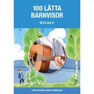 Här finns text och ackord till 100 barnvisor som alla kan sjunga. 100 barnvisor som alla kan kompa - oftast med bara några få ackord. Och gitarrackorden finns behändigt bredvid sångtexten på varje sida.    Format Häftad   Omfång 120 sidor   Språk Svenska   Förlag Notfabriken   Utgivningsdatum 2017-08-11   ISBN 9789188181473  