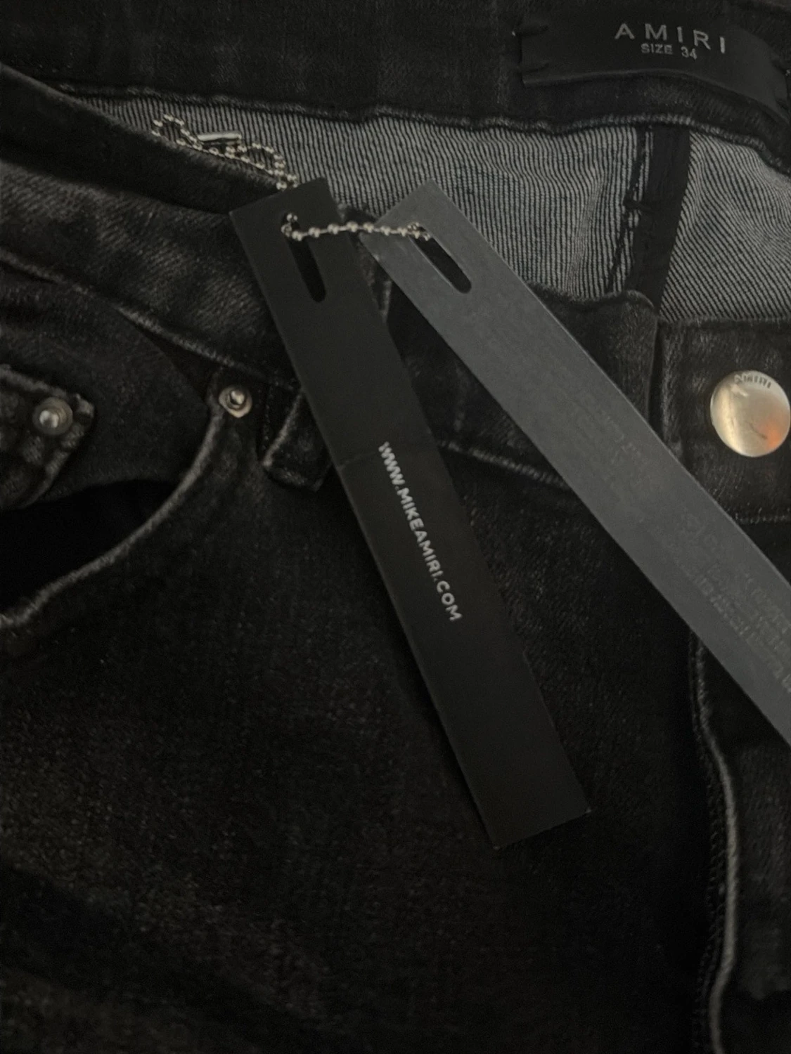 Svarta Amiri jeans med tryck - 1