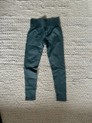 Mörkgröna seamless leggings från CIW - Snygga mörkgröna seamless leggings från CIW med hög midja och stretchigt material. Perfekta för träning eller chill. Diskret logga på höften och ribbad midja för extra komfort.