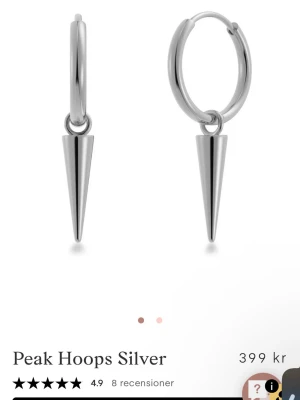 Silvriga edblad örhängen  - Snygga örhängen i silver från edbald orginalpris är 400kr och jag säljer för 300kr och dom är i jätte bra skick 
