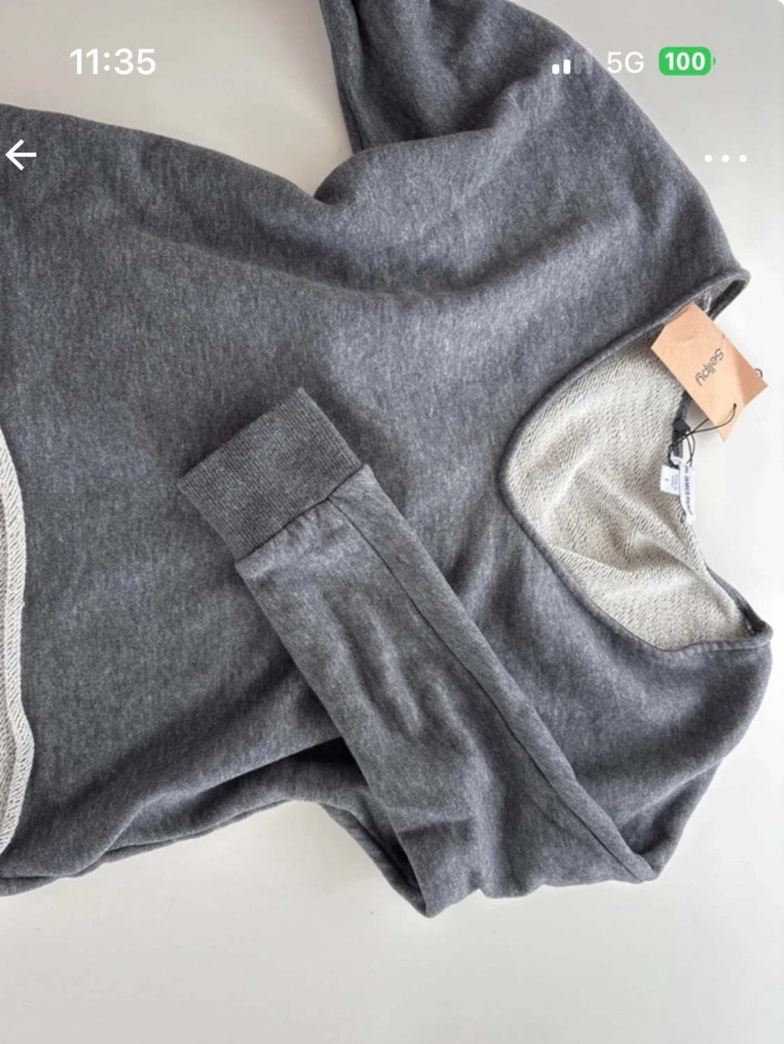 Grå sweatshirt från James Perse