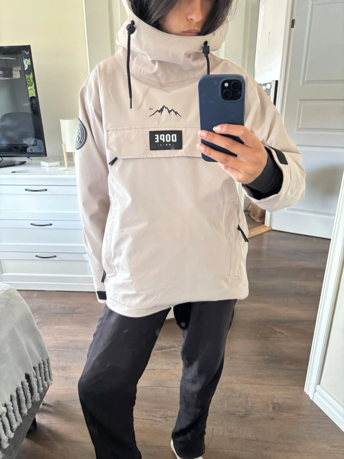 Beige skidjacka  från Dope