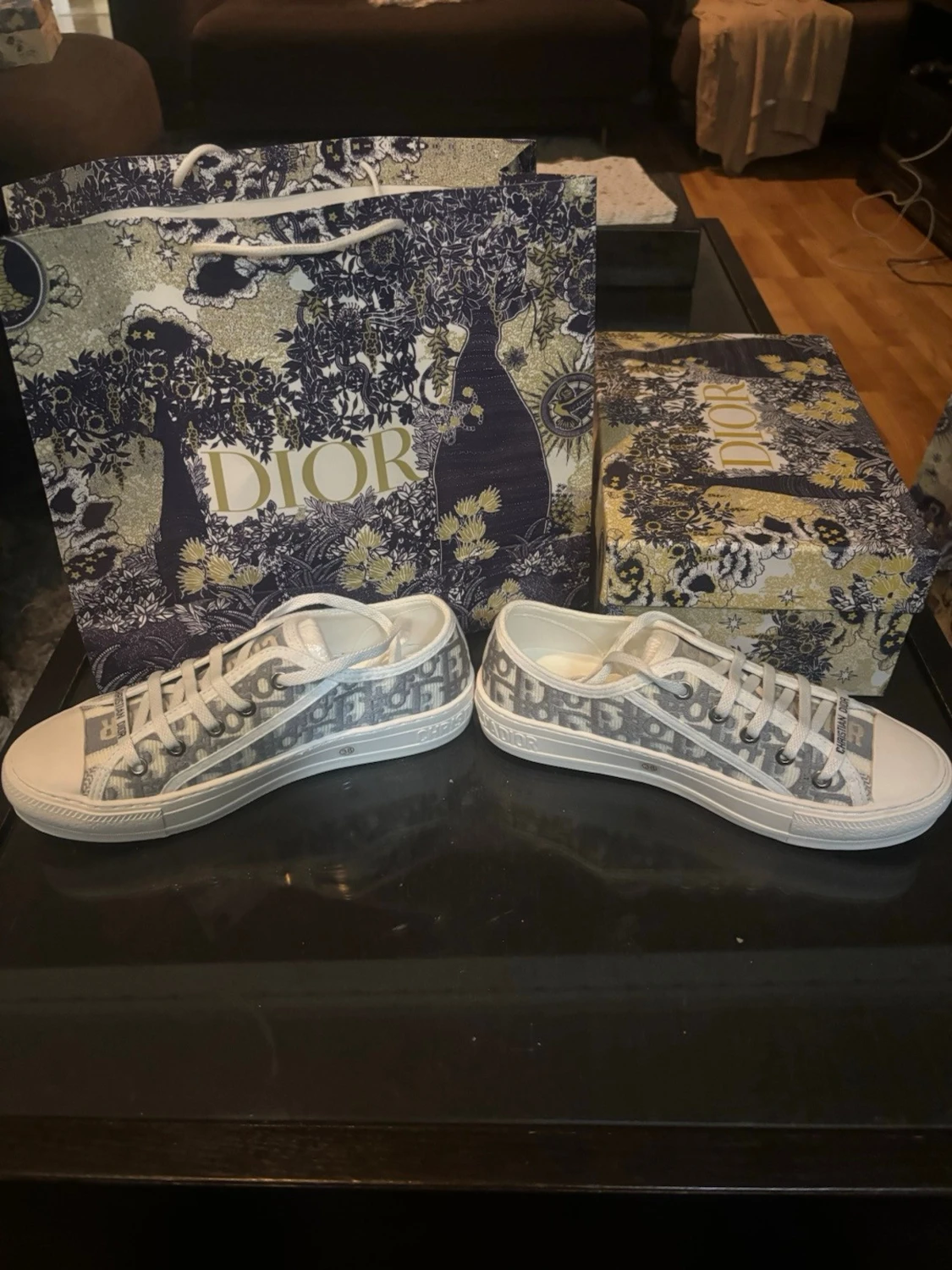 Dior B23 gråvita sneakers - 1