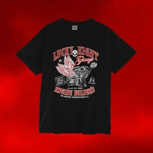 Vintage T-Shirt - Cool vintage heavyweight cotton print tee! 🔥🪽Size L 📏Originally purchased from Humana many years ago and never worn since ✨There’s a small snag on the right sleeve which was already present at the time of purchase (see last pic). This is only a cosmetic flaw however and is already reflected in the price.