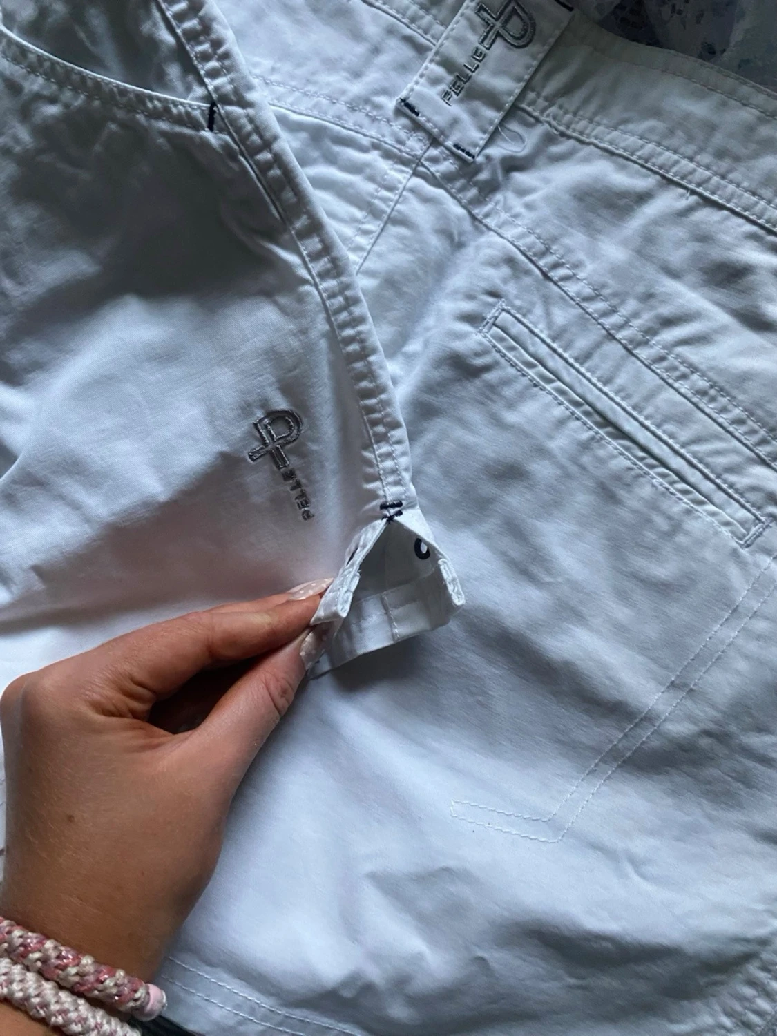 Vita shorts från Pelle P med brodyr - 1