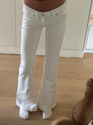 Vita bootcut jeans med låg midja - Använda vid 1 tillfälle så i mycket bra skick💕 