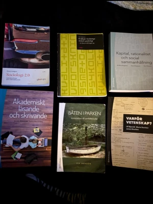 Samhällsvetenskaplig kurslitteratur - - Sociologi 2.0, samhällsteori och samtidskultur  Resterande böcker har redan blivit sålda.  Boken är i mycket fint skick. Perfekt för sociologi- eller samhällsvetenskapliga kurser. Jag har använt denna till Sociologi A & B, HT25, VT26😊