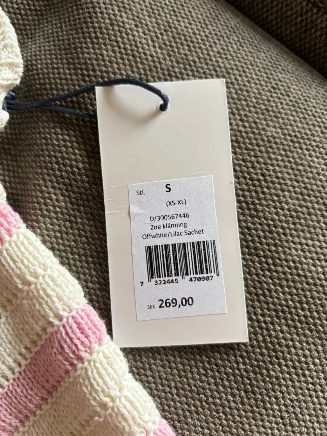 Randig stickad långklänning - 4