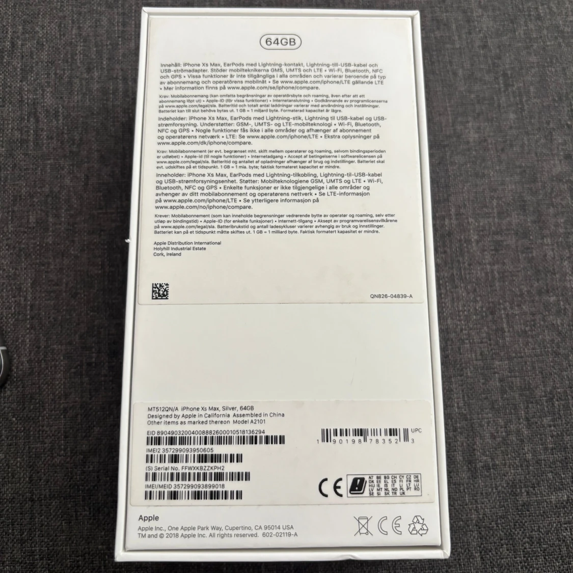 iPhone XS Max  med originalkartong - 4