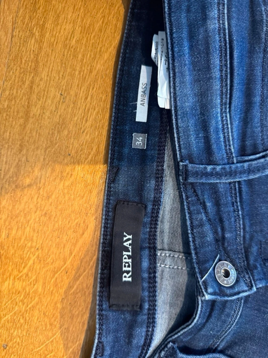 Mörkblå jeans Replay Anbass W34 L32 - 1