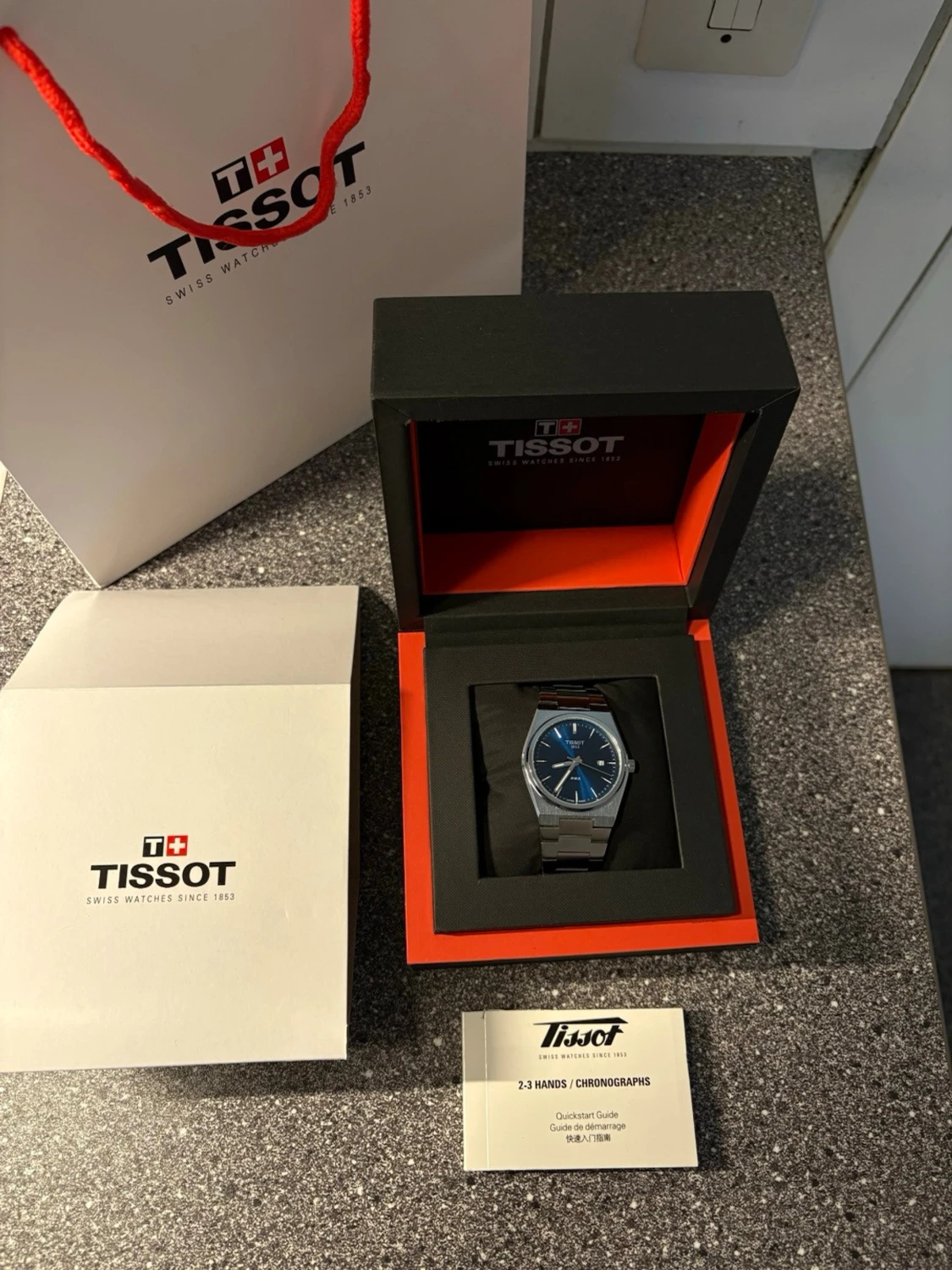 Tissot PRX Quartz 40mm – Blå urtavla – Mycket fint skick - 1