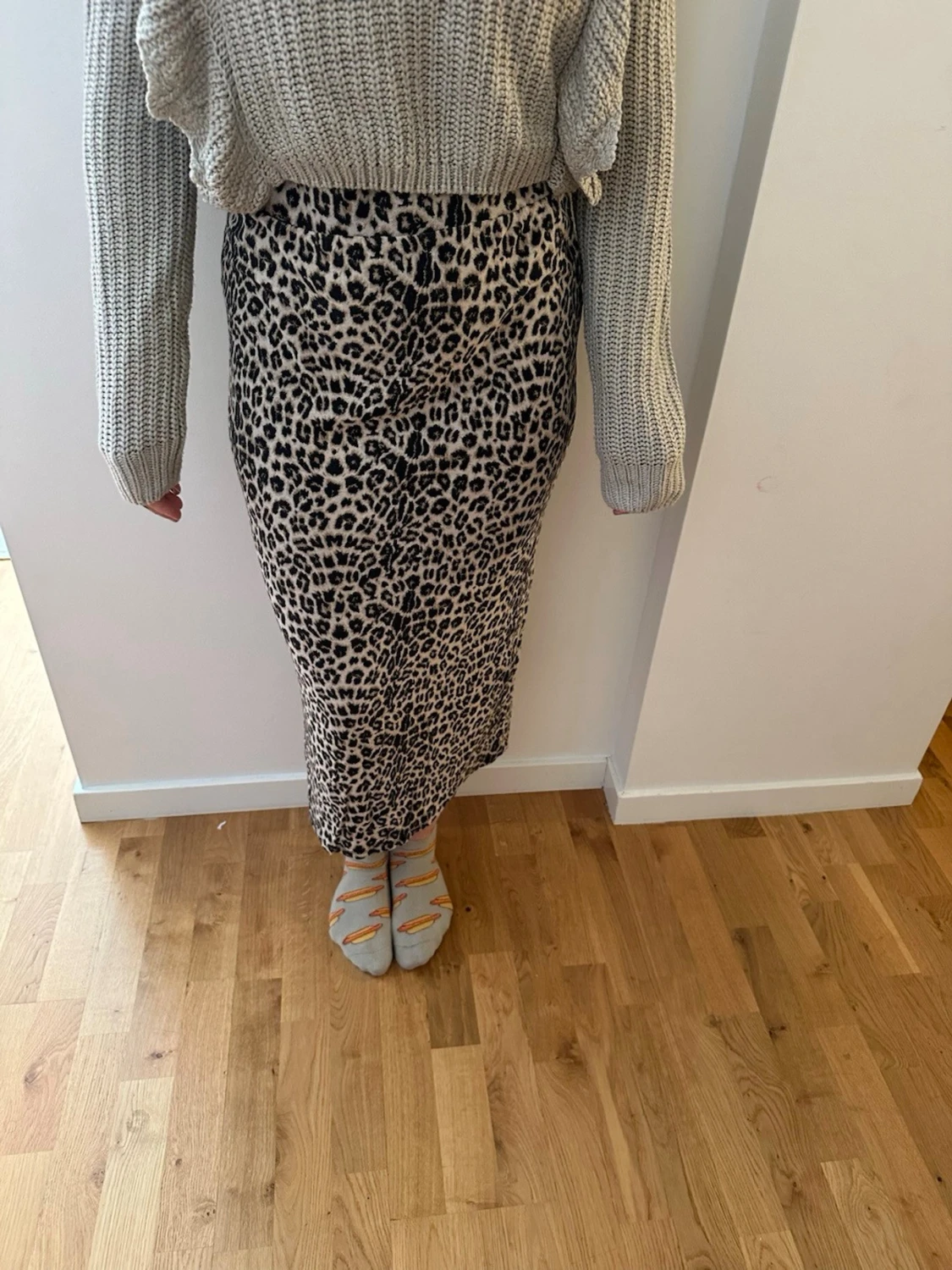Leopardmönstrad långkjol