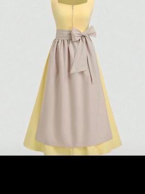 Folkdräkt - Folkdräkt klänning gul stl 40