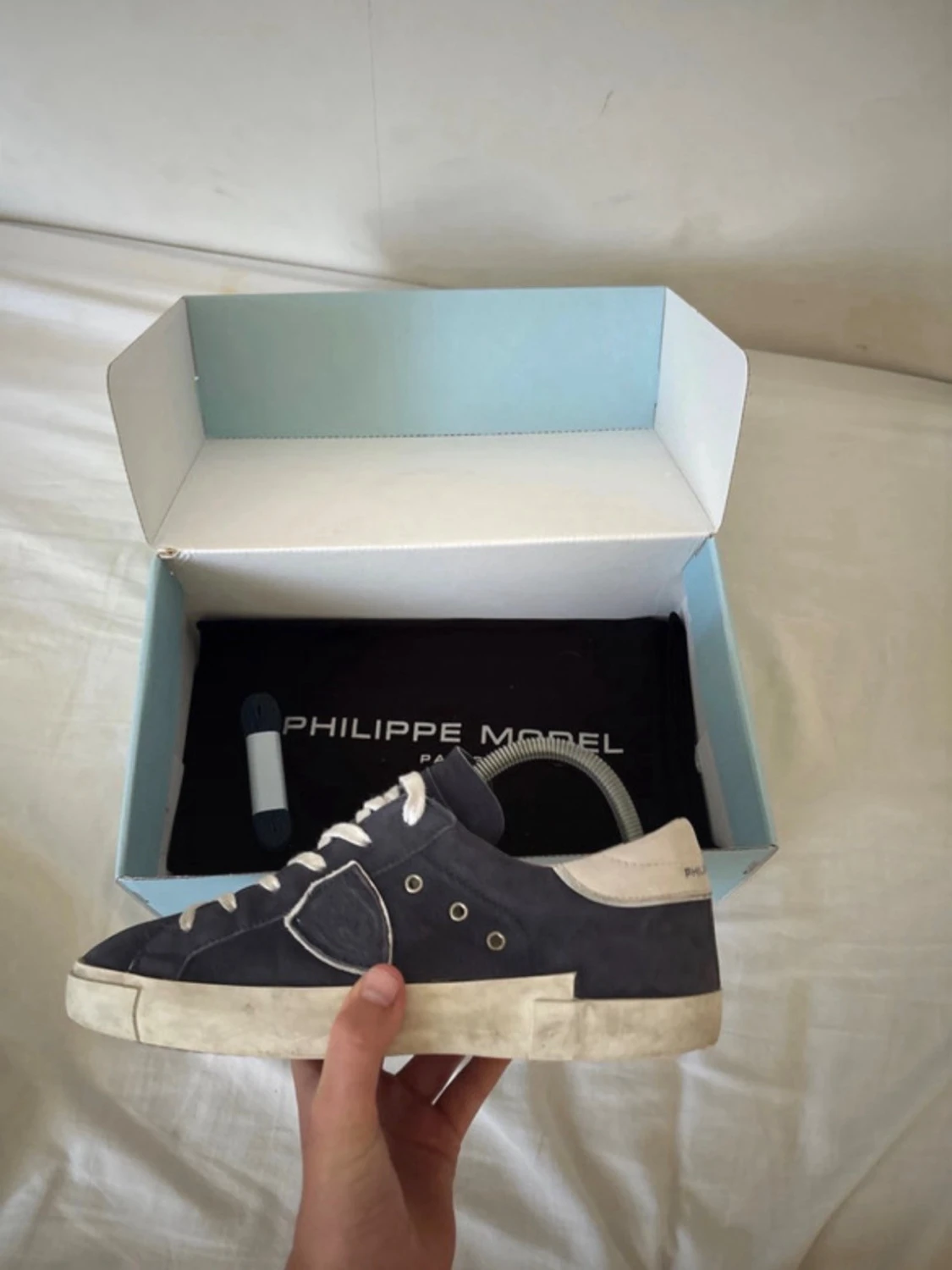 Philippe Model blå mocka sneakers - 3