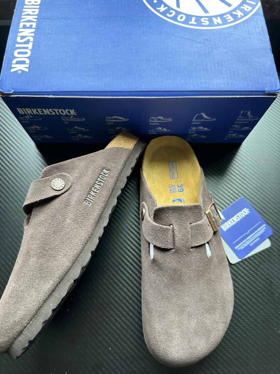 Grå mockatofflor från Birkenstock - 1