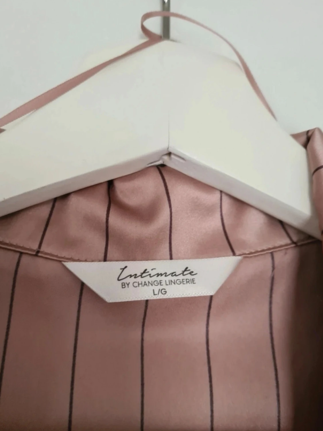 rosa satinpyjamas skjorta Change, L - 1