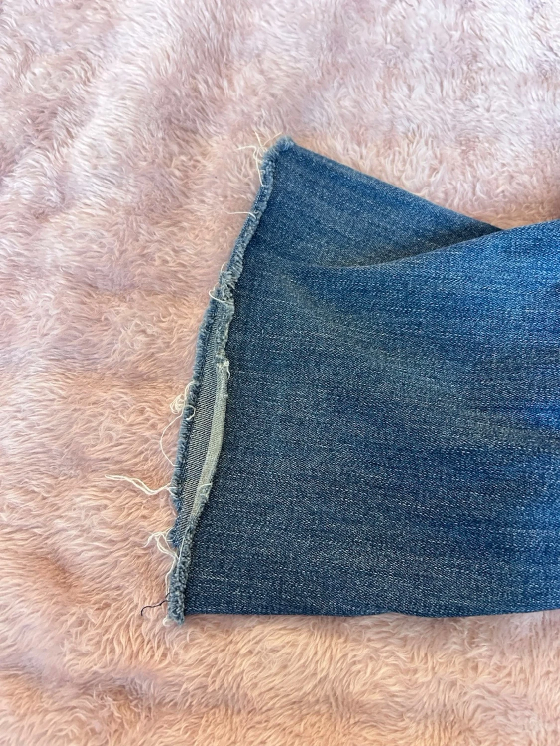 Blå bootcut jeans  - 4