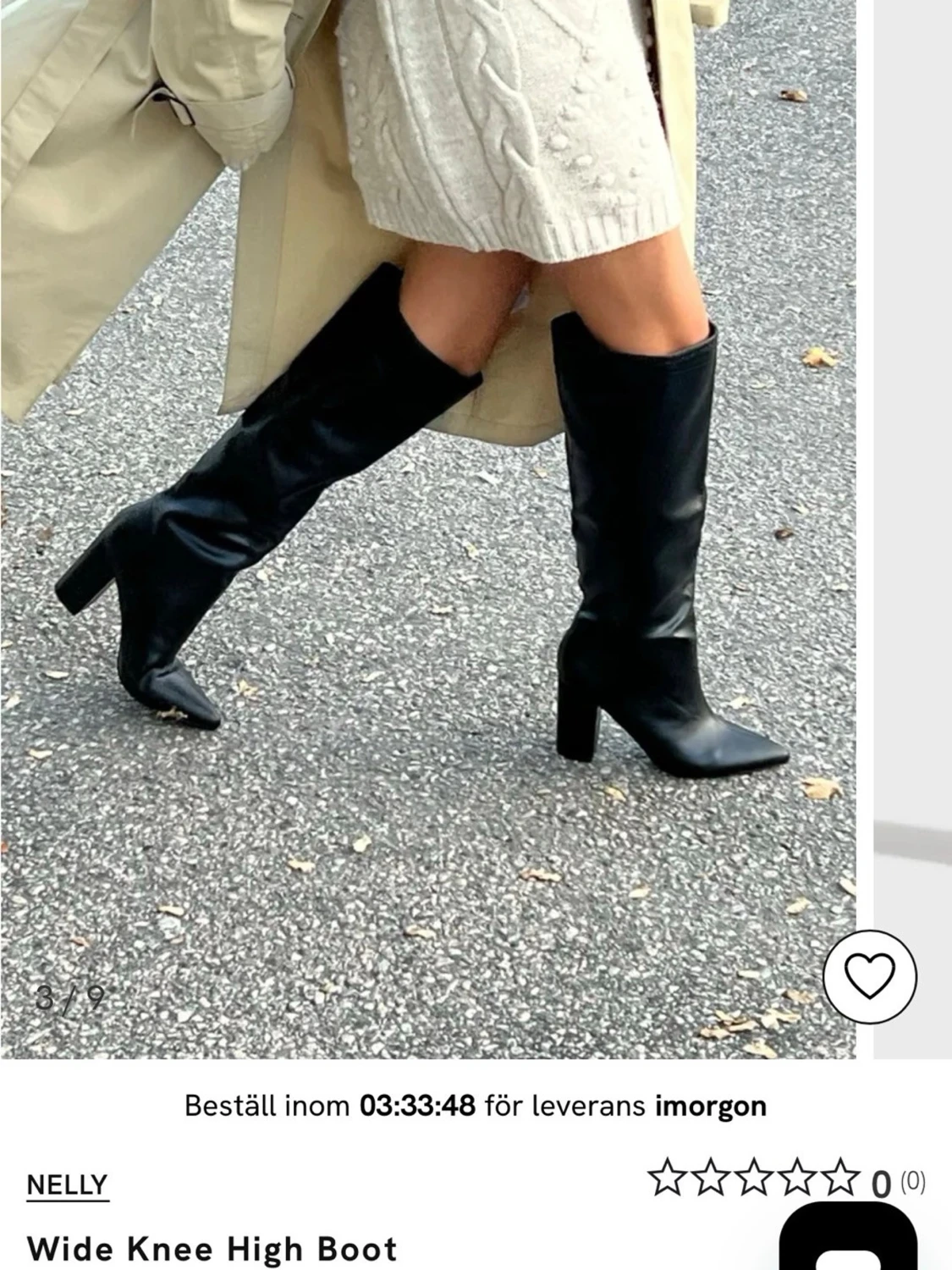 Svarta knähöga boots från Nelly