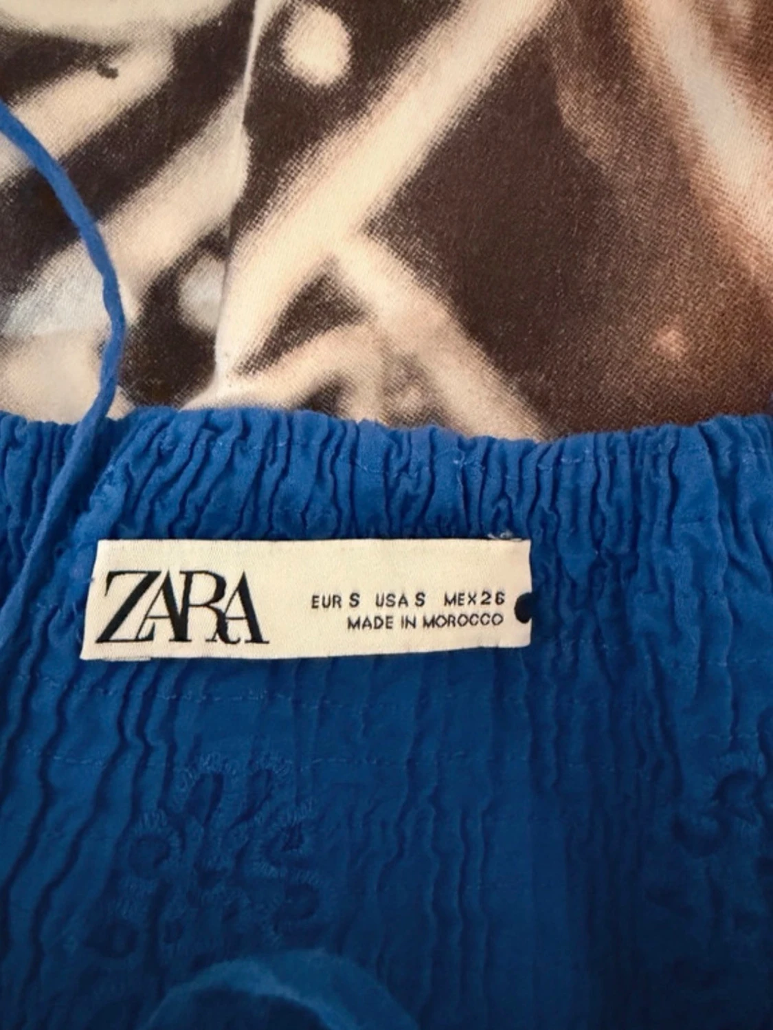 Blå kort klänning från Zara - 1