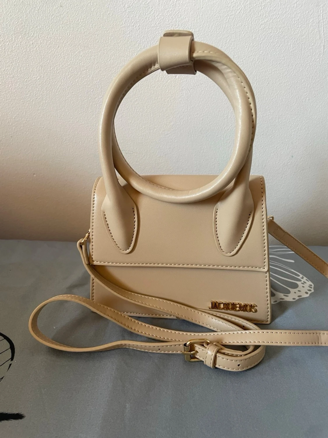 Beige Jacquemus Le Chiquito väska - 1