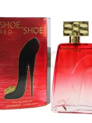 Red Shoe Eau de Parfum - En parfym med en unik röd glasflaska som har en guldfärgad kork och en elegant design inspirerad av en högklackad sko. Inspirerad av de klassiska Carolina Herrera parfymerna. 