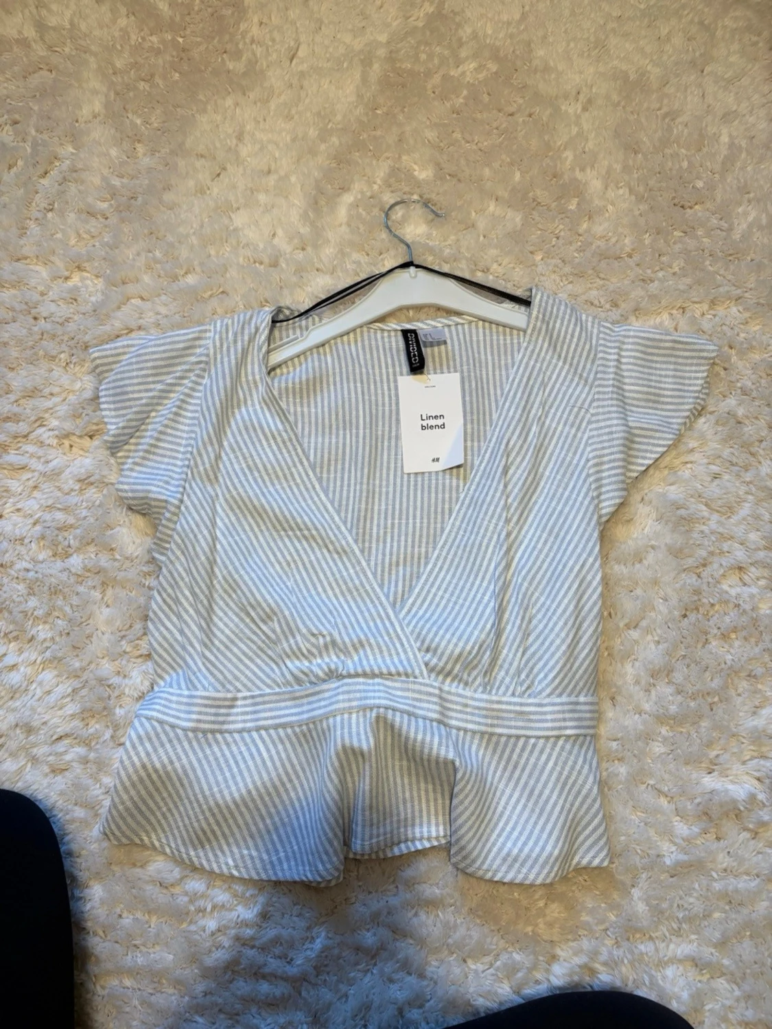 Vit och blå randig topp - 2