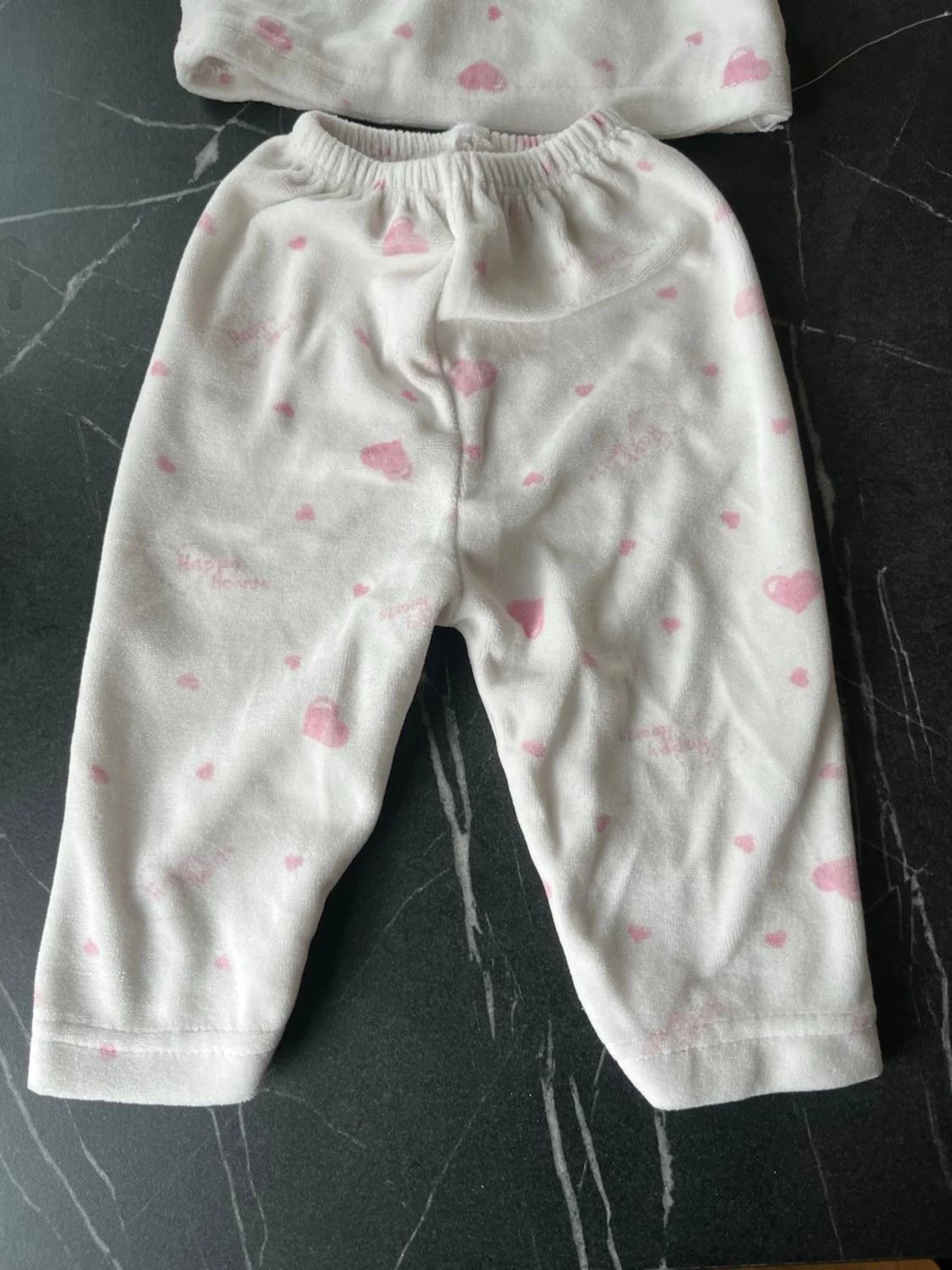 Vit och rosa pyjamas med hjärtan - 2