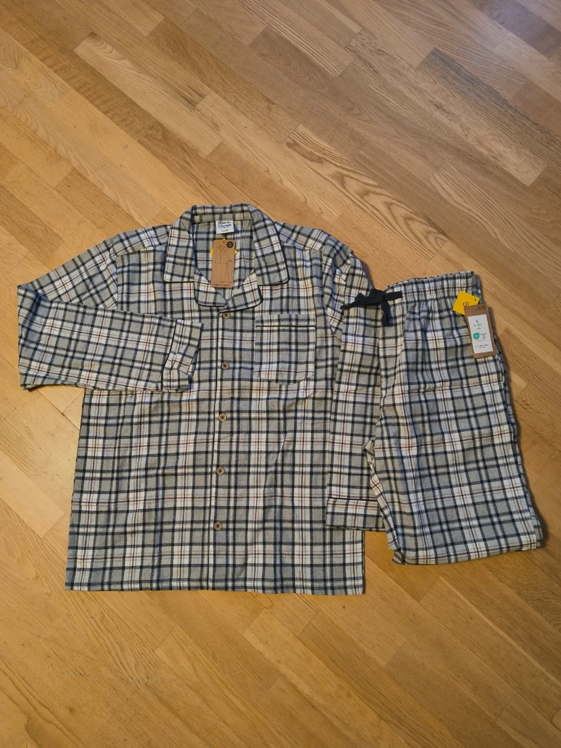 Rutiga pyjamas i bomull - 1