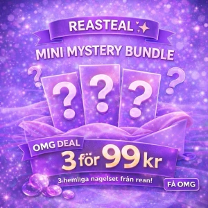 Mini Mystery Bundle (XS) - 3 st press-on nagelset (XS) från min rea ✨ Mystery bundle – design väljs slumpmässigt  Perfekt om du vill testa flera set billigare 💅 Få sådana här erbjudanden – begränsat antal  • 5 för 199 kr • Handgjorda naglar • Från min rea-kollektion  💌 Tips: Lämna ett ❤️ på favoriter i min profil – kanske dyker de upp i ditt paket (specifika set kan ej garanteras) 