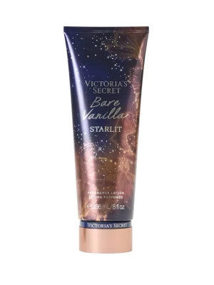 Ny! Victoria’s secret Bare Vanilla Starlit lotion - Helt ny! Fragrance lotion från Victoria's Secret i varianten Bare Vanilla Starlit, limited edition. Tuben har en snygg mörkblå och kopparfärgad design med stjärnmönster och rymdinspirerade detaljer. Innehåller 236 ml (full size) och har en söt vaniljdoft. Perfekt för dig som gillar lyxiga body lotions.