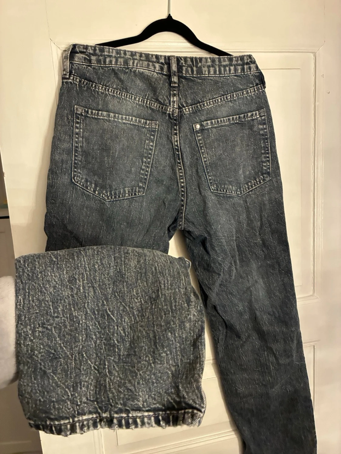 Blå/grå vintage jeans med rak passform H&M