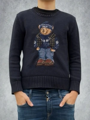 Polo Ralph Lauren bear tröja  - Stickad Polo Ralph Lauren tröja | färg: blå | skick: mycket fint | storlek M(barn) | skriv vid frågor | mvh MD closet 