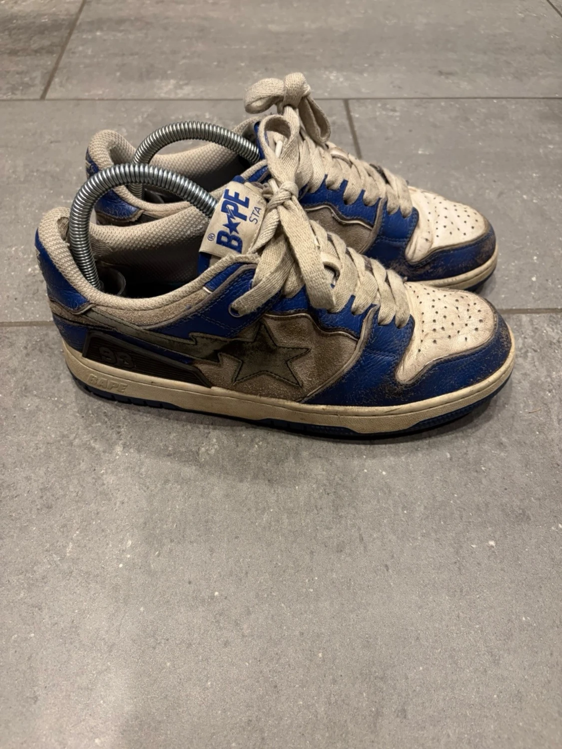 Blå och vita BAPE STA sneakers - 1