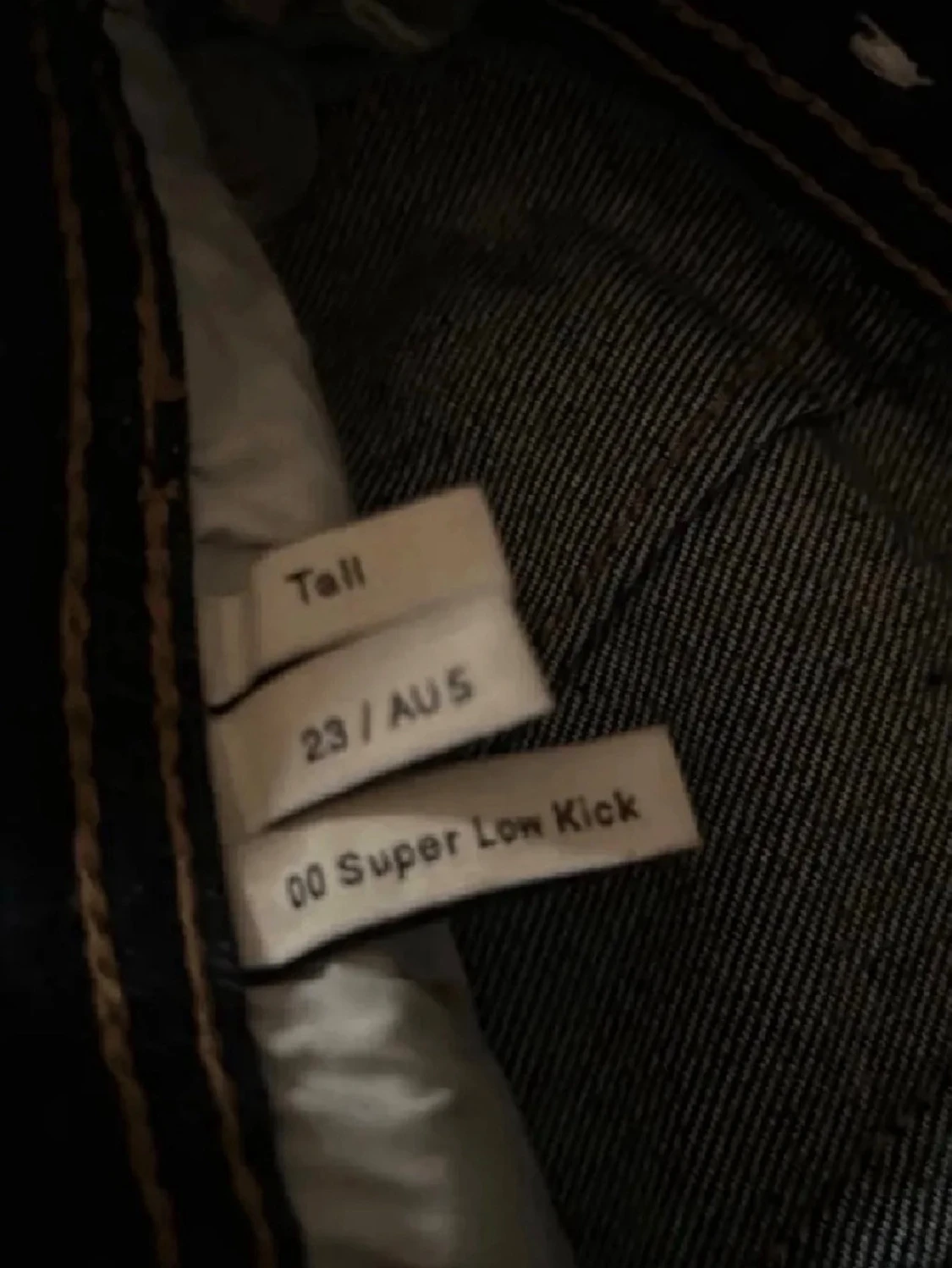 Mörkblå bootcut jeans Super Low Kick - 1