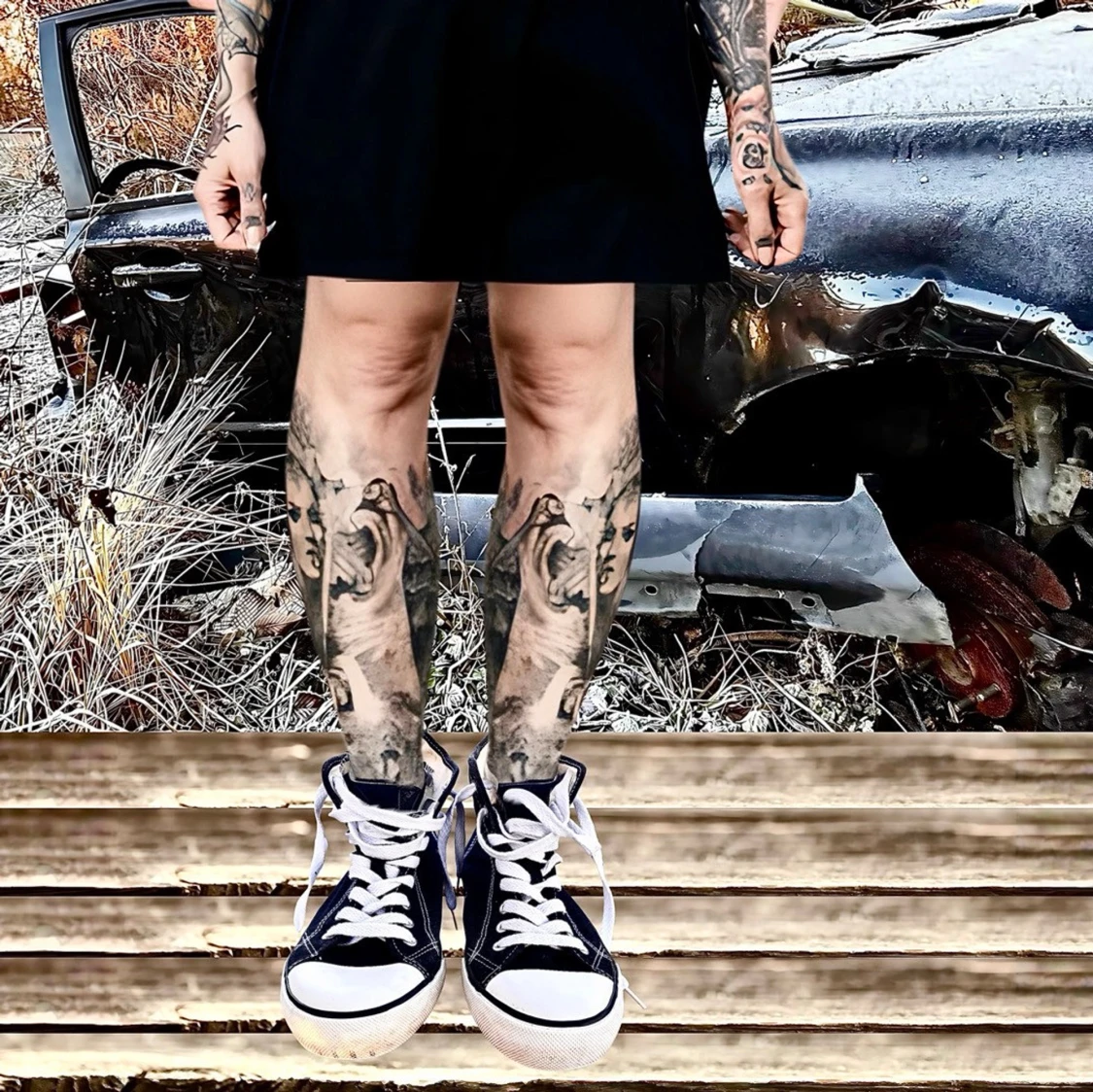 Svarta vintagetygskor från Donnay!