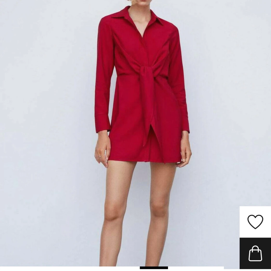 skjortklänning med knyt från Mango - 1